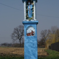 Kapliczka we wsi Wola Zabierzowska, gmina Niepołomice, powiat wielicki.
